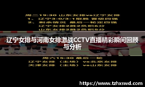 辽宁女排与河南女排激战CCTV直播精彩瞬间回顾与分析