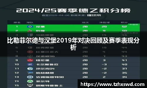 比勒菲尔德与汉堡2019年对决回顾及赛季表现分析